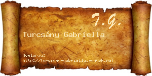 Turcsány Gabriella névjegykártya