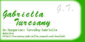 gabriella turcsany business card